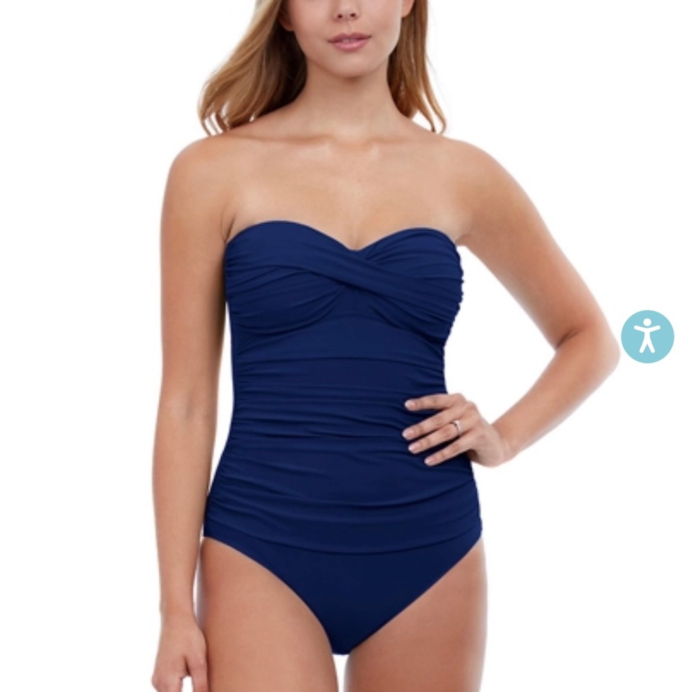 Profile by Gottex Tutti Frutti Twist Front One Piece Swimsuit Size 10